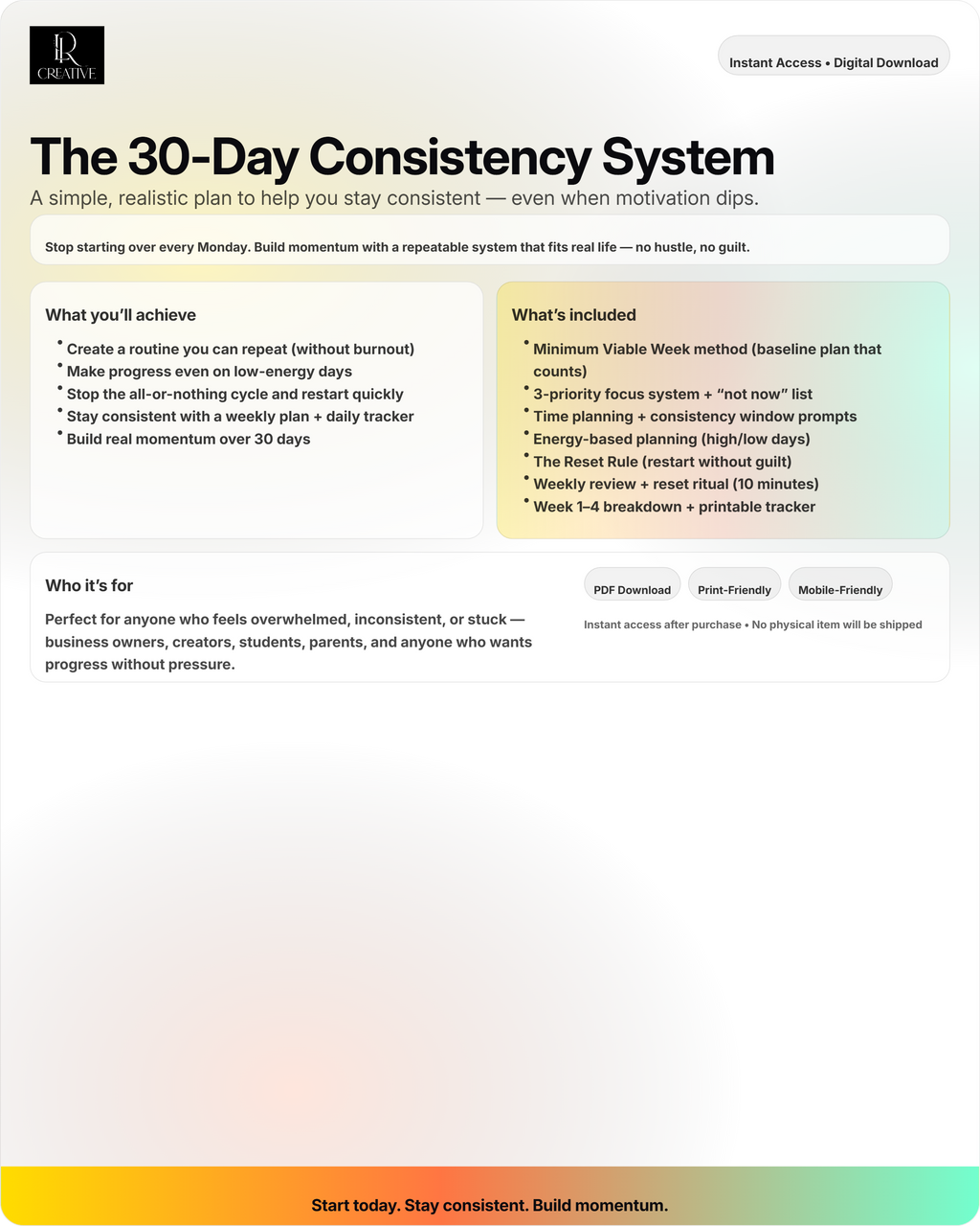 The 30-Day Consistency System