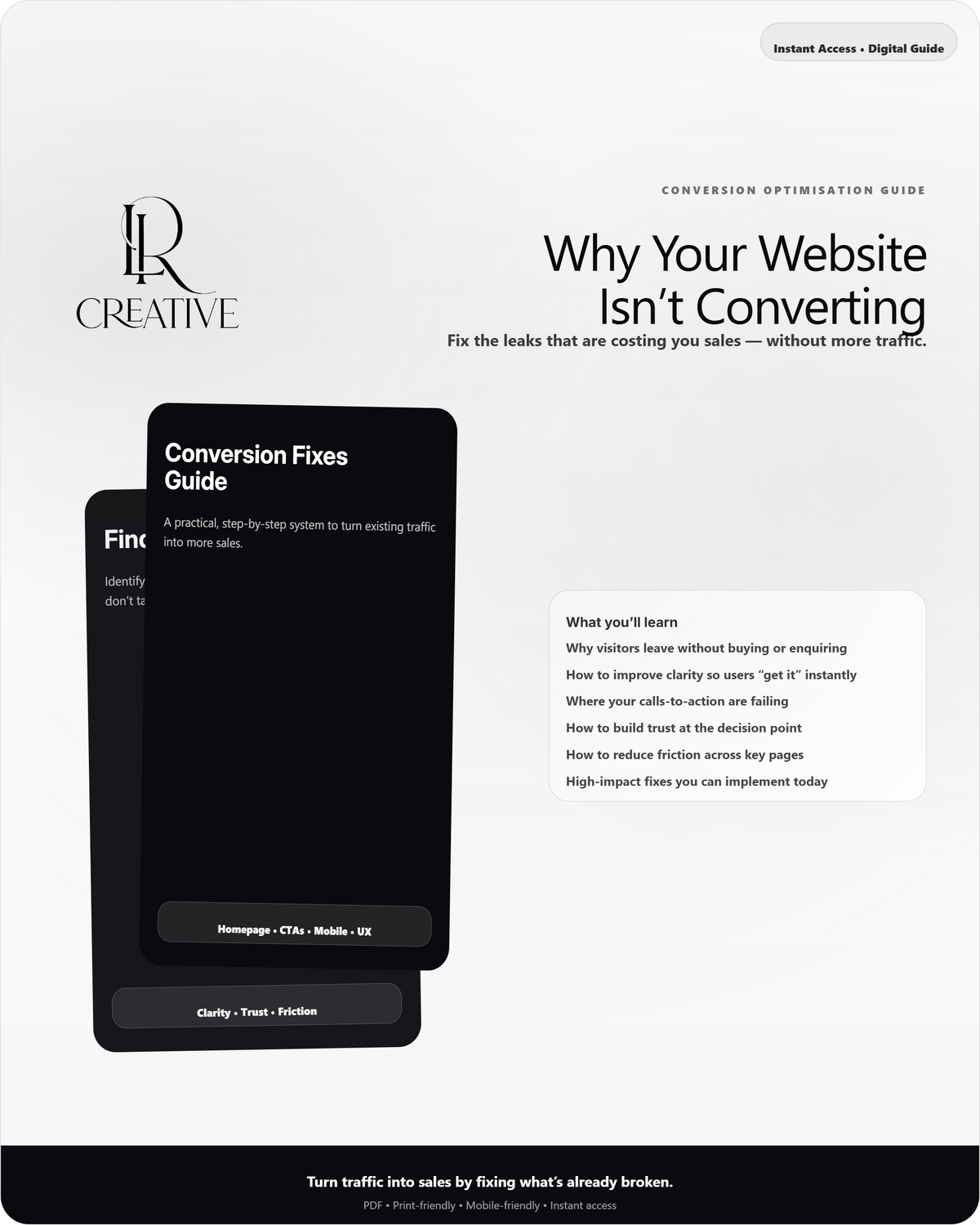 Why Your Website Isn’t Converting Conversion Fixes Guide (Instant Access)
